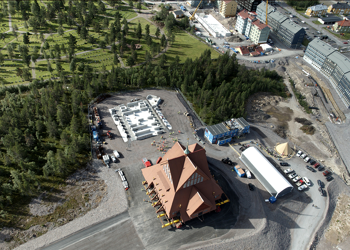 Kiruna kyrka är framma på