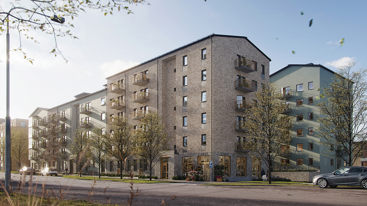Nu påbörjar Derome byggnationen av 177 hyresrätter i trä i Flatås, Göteborg.