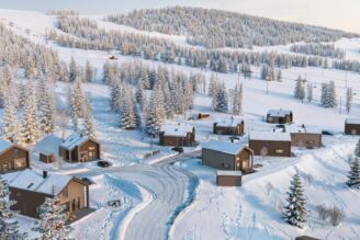 Derome tar ut svängen i skidområdet