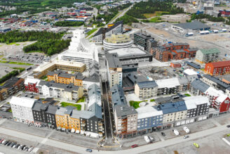 Bygget av nya Kiruna ger kyligare stad