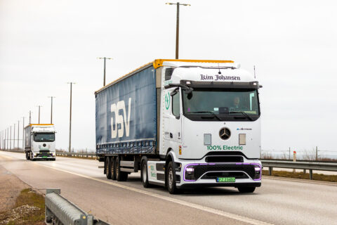 Testar eldrivna lastbilar på långdistansrutt