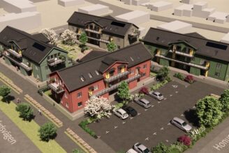 Första spadtaget för Peabs nya bostadskvarter i Halmstad