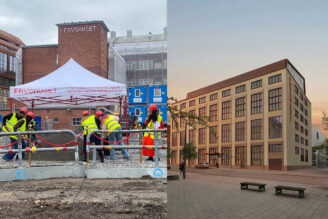 Första spadtaget för Fryshusets nya niovåningshus